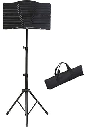 HXSCOO Support de partitions avec Sac de Transport en métal Pliable Portable Grand Support de Spectre for Guitare de Performance instrumentale violoniste