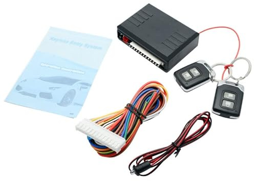 Riloer CSD405-T237 Système d'entrée sans clé avec 2 télécommandes, kit de verrouillage centralisé du véhicule pour verrouiller et déverrouiller à distance
