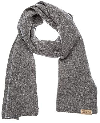 KNITAS Strickschal aus Merino und Kaschmirwolle für Baby Kleinkind Kinder I Warme Gestrickte Herbst Winterschal für Jungen und Mädchen I Bequeme Superweiche Schal in der Farbe Grau - Größe 110x18cm