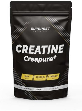 Superset Nutrition | Créatine Monohydrate Creapure® (500g) | Créatine pure en poudre | Certifiée Creapure®, 3g, absorbtion optimale et augmentation de la force