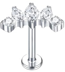 TNTINK Ohr Piercing Variante (Chirurgenstahl) 01 DE, Edelstahl