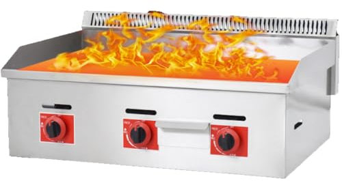 plancha grande de acero inoxidable antiadherente,plancha de gas,parrilla comercial de sobremesa,sartenes para la cocina,freidora de huevos con bacon para barbacoa