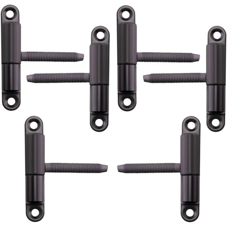 SOTECH 6 piezas Bisagras para puertas Bisagra para taladrar 15 x 83 mm | con espiga M8 x 47 mm para interiores para atornillar/taladrar acero negro