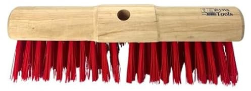 Escoba de calle con cerdas de plástico, 45cm, sin acero