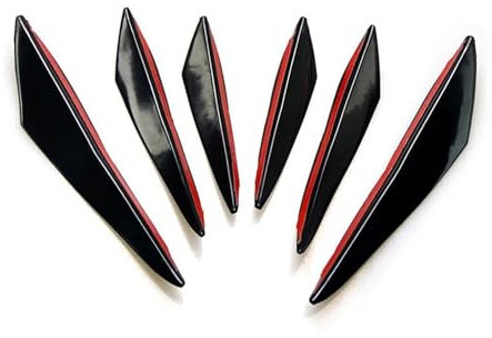 Auto Frontspoiler Für F&ord MK3 MK4 MK5 Für Fiesta Für Kuga Für Explorer Für Edge Für Mustang 3 4 ST Auto Styling Frontschürze Lip Fin Splitter Spoiler(SCHWARZ)