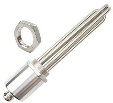 LVSELINGI DN40 47mm Thread All SUS304 Stainless Steel Electric Tank Boiler Heater Immersion Water Heating Element 3kw/4.5kw/6kw/9kw/12kw Cheerfully(Heater Locknut,220v 9kw)