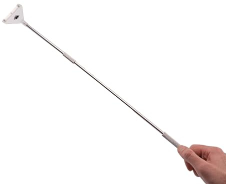 NatureHolic Scaping Scraper Silver | 64 cm Scheibenreiniger Aquarium mit Klinge | Längenverstellbar 46-64 cm | Entfernt Algen und Kalkrückstände | Ergonomischer Griff & Scharfe Klinge