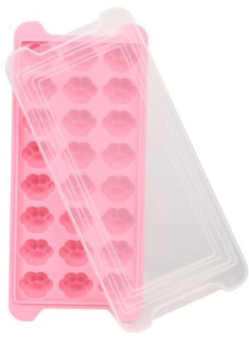 Ice Cube Tray with Lid Silicone Ice Cube Trays Ice Cube Moulds Square Ice Cubes Ice Tray Makes for Freezer Cocktails Whiskey Juice Coffee Pink