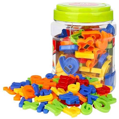 Frigorifero Magnetico Giocattoli Educativi, 78 Pezzi Lettere Magnetiche Numeri, Magnetici Giochi Educativi, per Imparare a Scrivere e a Contare