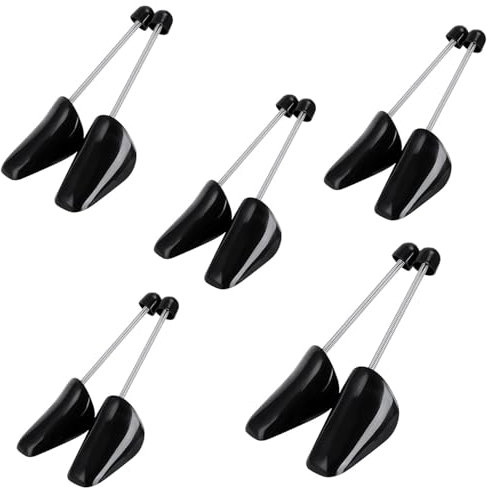 Bacxzomx 5 Paia di Tendiscarpe Uomo, Scarpa Albero Regolabile, Tendiscarpe in Plastica con Tensione Molla Bobina, Taglia Variabile 39-47 per Scarpe Casual, Scarpe di Pelle