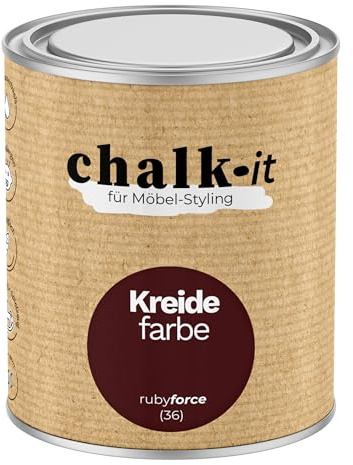 chalk-it Kreidefarbe 750ml (36) Ruby Force Möbel Farbe Shabby Chic Holzlack