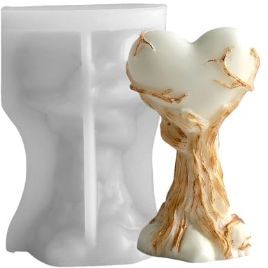 Moule en silicone en forme de cœur facile à démouler - Texture en silicone réutilisable - Convient pour les projets d'artisanat