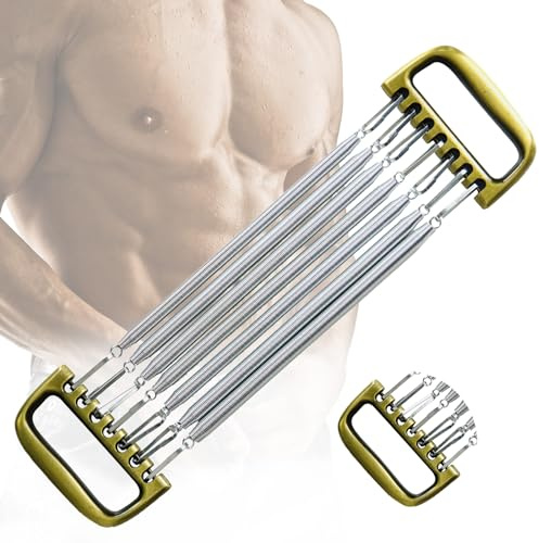 Brust-Expander – 7 Federn abnehmbar mit Griff aus Aluminiumlegierung für Heim-Fitness, Muskeltraining und Bodybuilding