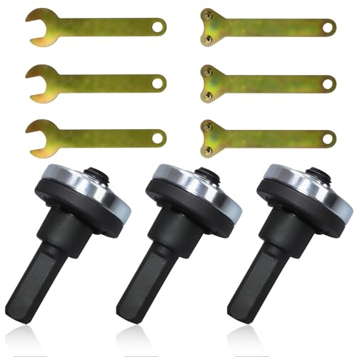 PWGHWG Juego de 15 amoladoras angulares, barra de conexión, accesorios para taladro manual, adaptador de mandril M10 con llave de pin, llave portabrocas