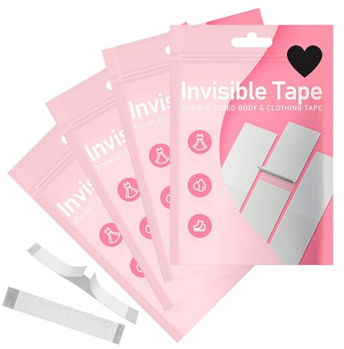 Bangbobi - Nastro Adesivo Doppia Faccia Trasparente per Abbigliamento – 108 Strisce (8,5 x 1,2 cm) – Body Tape per Pelle e Tessuti – Resistente all'Acqua – Nastro di Sostegno per Donna e Uomo