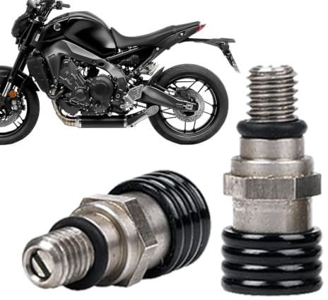 Valve de purge de fourche M4X0.7/M5X0.8 Valve de purge de fourche de | Purgeur de fourche en acier inoxydable et aluminium, 2 pièces vis de moto, purge de fourche