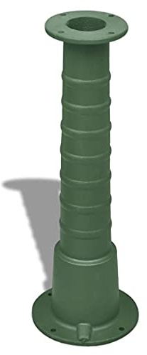 Mangloder Pumpenständer für Schwengelpumpe Wasserpumpe Gusseisen schwarz-grün, geeignet für Handpumpen mit 4 x 12 mm Befestigungslöchern, stabile Befestigung, höhere Arbeitshöhe, langlebig