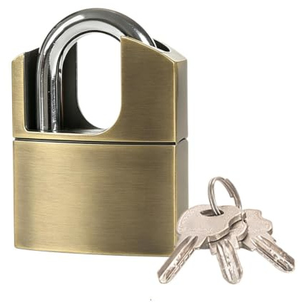 Cadenas avec clés Acier Allié Vintage Résistant Intempéries Semi-Fermé