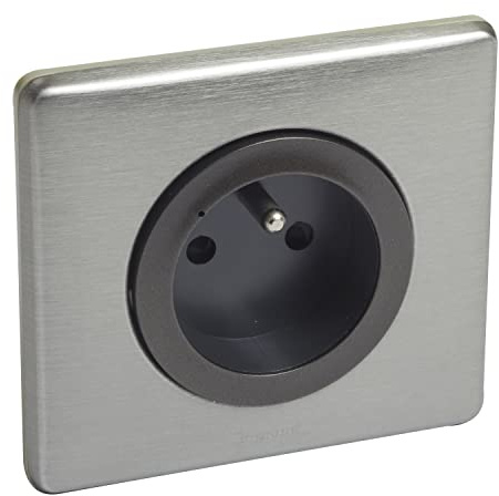 LEGRAND - Prise Murale Céliane with Netatmo - Prise Connectée 16A pour Pose Encastrée ou en Saillie - Fabriqué En France - Métal Tungstène