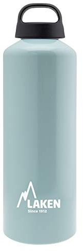 LAKEN Klassische Wasserflasche mit Schraubverschluss mit breiter Öffnung und Schlaufe