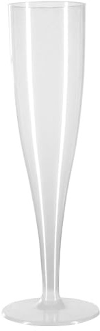 ProductPro 50 x Plastic Prosecco Flutes, Biodegradable - 175ml Capacity