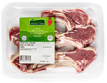 New Zealand Spring Lamb, Fresh New Zealand Lamb Rib Chops, 0.75 lb