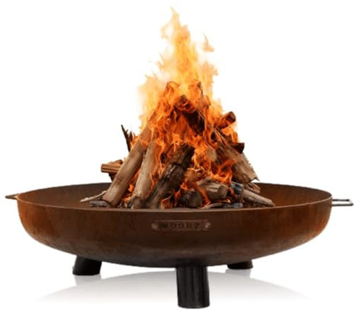 Braciere da Giardino - MOODZ Outdoor Living - Barciere - Corten - Bracere da Giardino Esterno (Corten, Ø80 cm Feet & Handle)