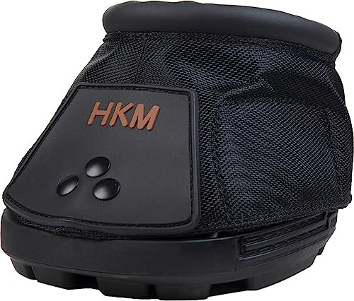 HKM Hufschuhe für Pferde – Pferdehufschuh Pferdeschuh mit rutschhemmender Schuhsohle & weicher Polsterung – extra stoßabsorbierend & strapazierfähig | Farbe: Schwarz, Größe: 1