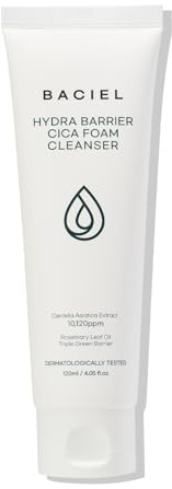 BACIEL Hydra Barrier CICA Gesichtsreiniger 120ml – Beruhigender Reinigungsschaum mit Centella, Ceramid & Hyaluronsäure – Feuchtigkeit & porentiefe Reinigung – Koreanische Hautpflege