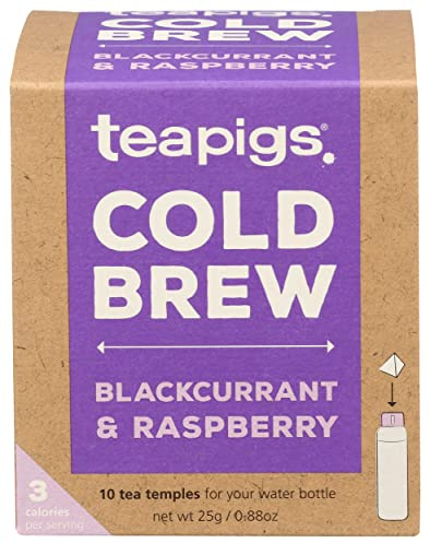 Teapigs Blackcurrant and Raspberry Cold Brew Tea Bags (1 Pack of 10 Tea Bags)
