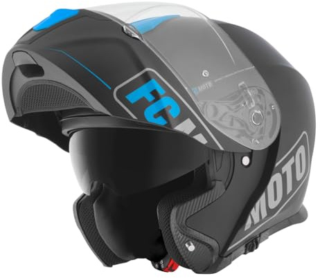 FC-Moto Novo Straight Klapphelm, schwarz/blau, S (55/56)