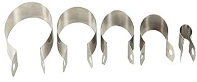 10 Stück Edelstahl Schlauchschelle Rohrschelle 20–80 mm Wand Ecke Rohrschelle Clip Erdungsdraht Schnalle Sanitär Verschluss Hardware, 25 mm