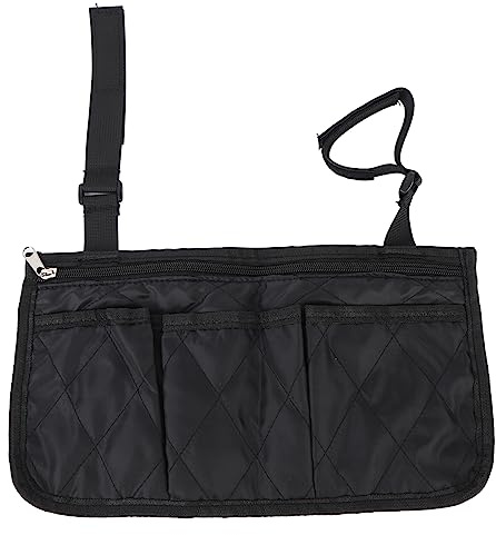 Rollstuhl-Walker-Tasche, 2 Verwendungsmethoden, Großes Fach, Schwarz, Einfache Aufbewahrung, Rollstuhl-Seitentasche für ältere Achterbahnen