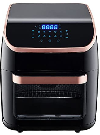 Air Fryer, 12L Oil Free Air Fryers 10-in-1 Digital Air Fryer Oven Rotisserie Kit Rotisserie/Air Fry/Roast/Dehydration with LED Touch Screen and Multi-function Racks, 1500W Rapid Heating