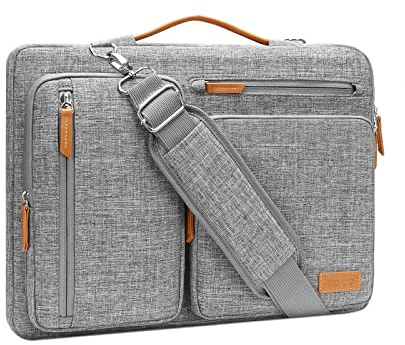 MOSISO 360° Laptoptasche 13 Zoll für MacBook Air M5 M4 M3 M2 M1/Neo,Surface | Stoßfest, Wasserdicht Umhängetasche mit 4 Fächer Kompatibel mit MacBook Air 13/Neo A18/Pro, Surface iPad HP Lenovo, Grau