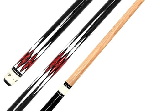 BILMAG Billard Queue Pool Billardqueue Cue Kö Diamond 2-TLG, 147cm, 13mm Klebeleder, Ahornholz (Rot)
