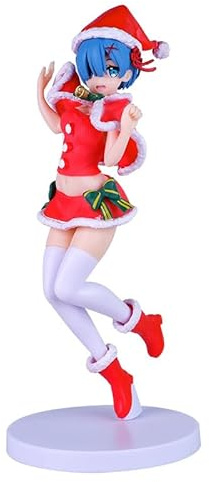 Jilijia Figurine de Père Noël version REM/Remu - Figurine Ram Ramu - Figurine d'action de Noël - Modèle de figurine - Ornements de décoration cadeaux