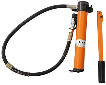 LUNICASHA CP-180 Manuelle Hydraulikpumpe, Handpumpe Schlauchkupplung, Hydraulik Handpumpe mit Hochdruck-Ölleitung, Hydraulikhandpumpe 70MPA