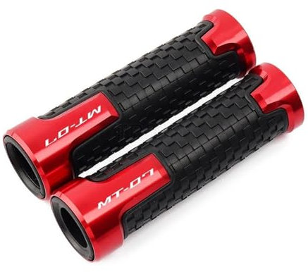 LYBH Grip-Lenker Motorrad Lenker Griffe Griff Abdeckung Prot Zubehör Refit Teile Hand Grip Für Yamaha MT-07 2014-2023- Handgriff (Farbe : Rot)