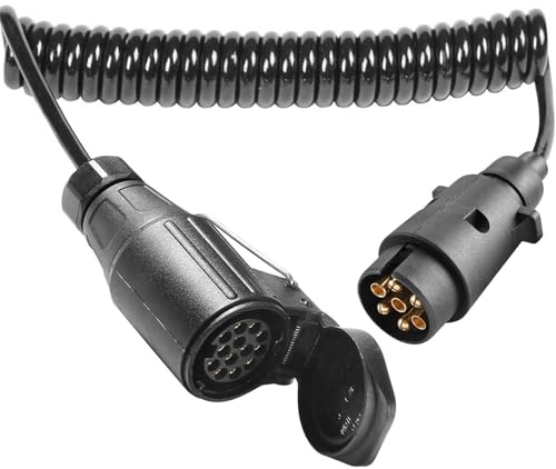 ETUKER Cavo di Prolunga Rimorchio 7 Poli 2.8M 12v Cavo Adattatore con Spina 7 Poli a Presa 13 Poli