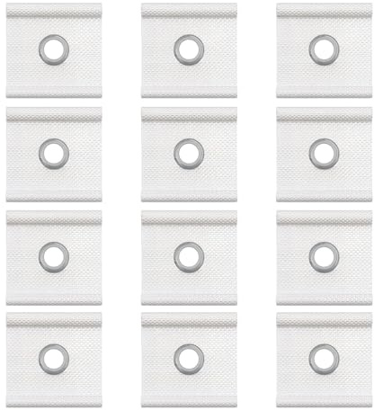 YEJAHY 12 x Kederleiste Haken, Kederöse für Kederschiene 5mm, Kederhaken Markisenhaken, Kederband Vorzeltkeder, Kederleiste Kederösen für Kederschiene Sonnensegel (Weiß)
