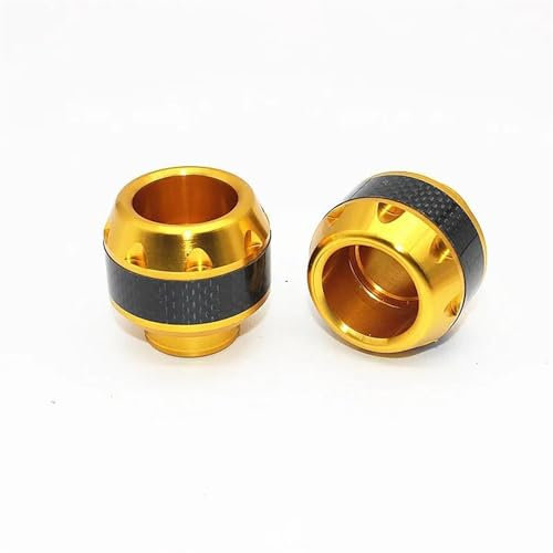 DZSJHGFDD Motorräder Sturzpads 2Pcs Universal Motorräder Fallen Schutz Aluminium Legierung Explosion-Proof Vorderrad Crash Pad Schraube Motorrad Rahmen Slider Motorrad Motor Crash Sliders(Gelb)