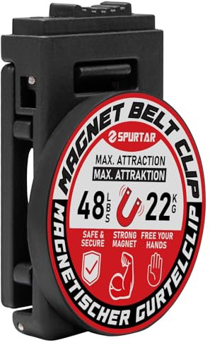 Spurtar 2-STK Gürtel Clip Anti-Rutsch Werkzeughalter Magnetischer Werkzeughalter für Bohrer Bits Schraubenschlüssel Zangen Werkzeug Gürtel Zubehör Vater Ehemann Freund Männer