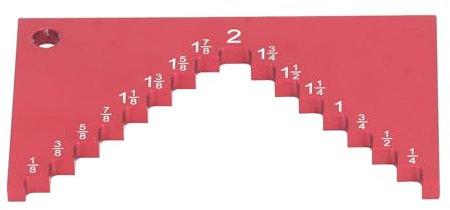 NDNCZDHC Tischkreissägen-Höhenmesser, 1/8 bis 2 Zoll Stufentiefenmesser, Fräser-Tiefenmesser aus Aluminiumlegierung