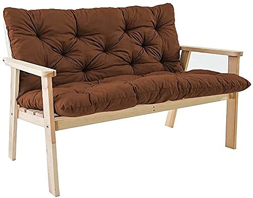 Verdickte Rückenlehne Bankkissen mit Rückenstützpolster für Gartenschaukel 2- 3-Sitzer Hängemattenkissen für Outdoor Sofa Sitz Holzstuhl Palettenkissen Ersatz