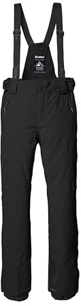 killtec Herren Skihose mit abzippbarem Latz, Kantenschutz und Schneefang KSW 467 MN SKI PNTS, schwarz, S, 43581-000