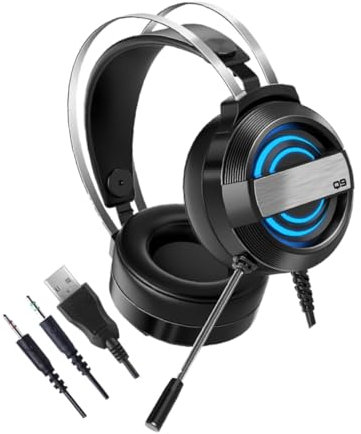 1 PC Professional Stereo Gaming Headset Wired with Microphone for Computer Laptop and Desktop Version Ideal for Gaming Streaming and Chat Calls