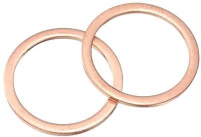 QUARKZMAN Rondelles Metal, 8 Pièces 26mm ID x 32mm OD x 2mm Hauteur Rondelles Plates en Cuivre, Bagues de Montage pour Vis, Boulons, Écrous, Accessoires, Charnières de Porte