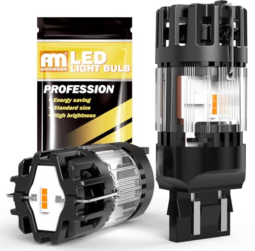 W21/5W 7443 T20 Lampadine LED 100% Canbus Sensa Errore 12V Super Luminoso Giallo Ambra 7440 7441 Luci Sostitutive Auto per Luce di Retromarcia Freno, Luci Marcia Diurna, Luce di Svolta, 2 Pezzi