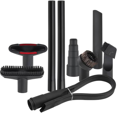 Vacuum Attachment Cleaner Set 9PC, Household Cleaning Vacuum Cleaner 1 1/4 with Vacuum Hose Adapters for Shop Vac Accessories, 1.25inch Shop Vacuum Brushes Soft Dust Brush for Vac Accessories